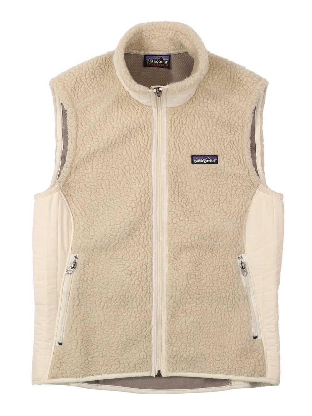 Patagonia Retro-X Vest in off white beige sand high pile fleece outdoor gorpcore